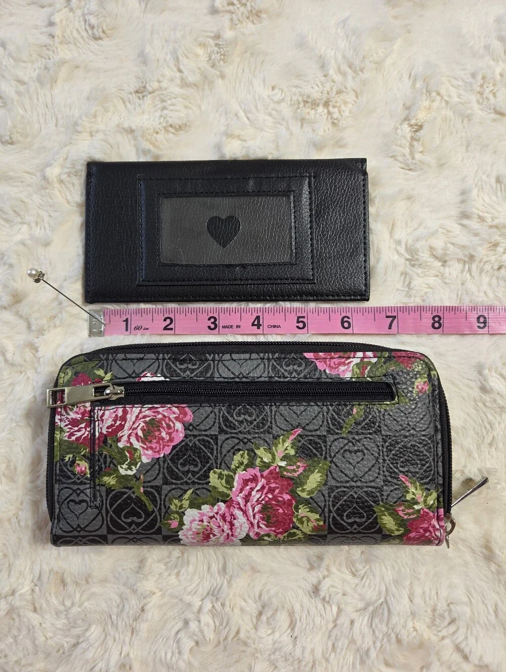 Stone Mountain - 2 Pc Genuine Leather Double Section Wallet With Checkbook Case